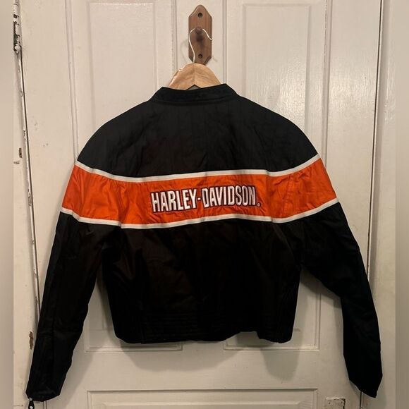Vintage 2005 Harley Davidson Women’s Racing Motorcycle Jacket Size Medium - Picture 3 of 12